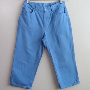 Vintage Lauren Jeans Co Ralph Lauren Denim Cropped‎ Blue Capri Pants Size 10 Y2K